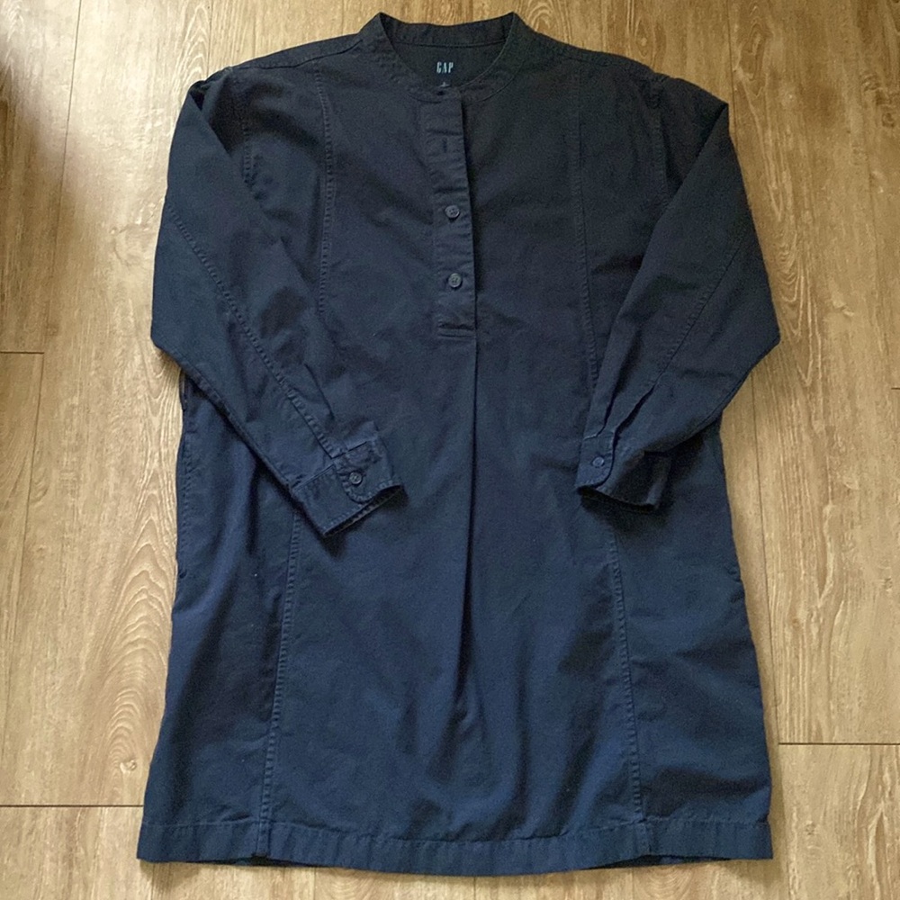 GAP dark gray long sleeve denim dress. Size- large